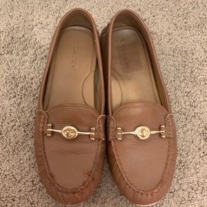 Coach brown leather loafers